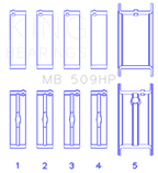 King Engine Bearings Chevrolet 400 V8 Crankshaft Main Bearing Set (Set of 5)
