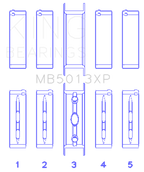 King Engine Bearings Chevy LS1 / LS6 / LS3 (Size 011) Performance Main Bearing Set