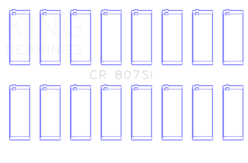 King Engine Bearings Chevy LS1 / LS6 / LS3 (Size STD) Silicone Bi-Metal Alum Rod Bearing Set