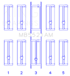 King Engine Bearings Chrysler 2.2L Main Bearing Set