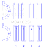 King Engine Bearings Chrysler 226 3.7L (Size .026) Crankshaft Main Bearings (Set of 4)