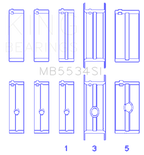 King Engine Bearings Chrysler/Jeep 318ci (Size 030) Main Bearing Set