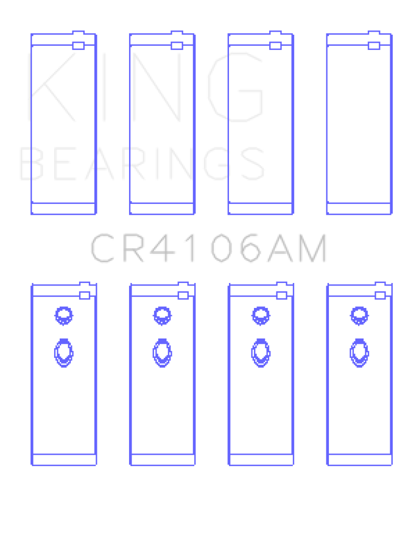 King Engine Bearings Daewoo/GM/Isuzu/Opel/Vauxhall (Size 0.25) Rod Bearing Set