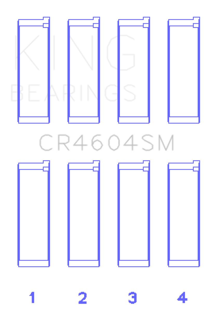 King Engine Bearings Ford 2.3L Duratec / Mazda L3-VDT MZR Turbo (Size + 0.5) Con Rod Bearing Set
