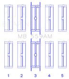 King Engine Bearings Ford 330/352/360/390/410/428 Engine Main Bearing Set