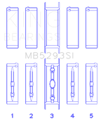 King GM 294/325/345/364CI 4.8/5.3/5.7/6.0L L20/LS1/LS2/LS4/LS6 (Size 030) Main Bearing Set