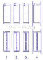 King Infiniti/Nissan 181CI 3.0L VG30DE/TT V6/122CI 2.0L VG20DET V6 (Size STD) Main Bearing Set