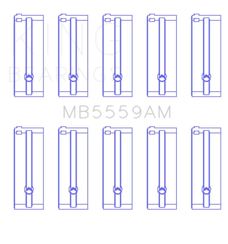 King Engine Bearings Isuzu 4ZB1 (Size STD) Main Bearing Set