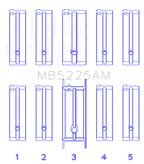 King Engine Bearings Mazda 626 F8 (Size STD) Main Bearing Set
