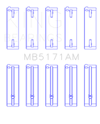 King Engine Bearings Mazda FS-DE L4/FP L4/FS L4  DOHC 16 Valve  (Size +0.25) Main Bearing Set