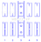 King Mitsubishi 4G63/4G64 6 Bolt 1st Gen DSM Performance Main Bearing Set - Size STDX