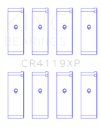 King Mitsubishi 4G91/4G92/4G93 16V (Size 0.25mm) XP - Series Performance Rod Bearing Set