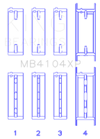 King Engine Bearings Nissan VG30DE/VG30DETT (Size +0.5) Performance Main Bearing Set