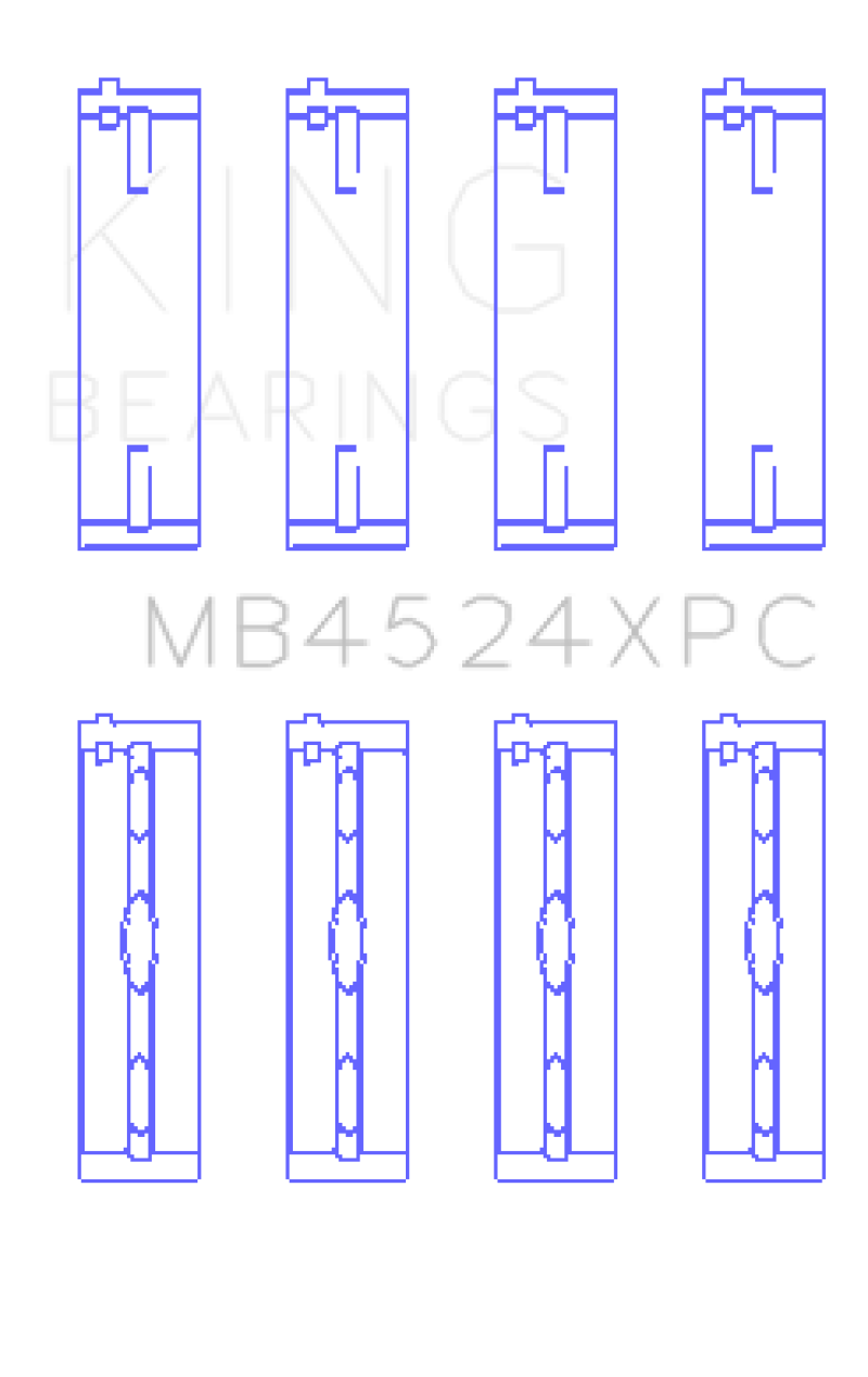 King Engine Bearings Nissan VR38DETT pMaxKote Crankshaft Main Bearing Set - Size STDX