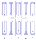 King Engine Bearings Opel C20XE / X18XE / X22XE Main Bearing Set