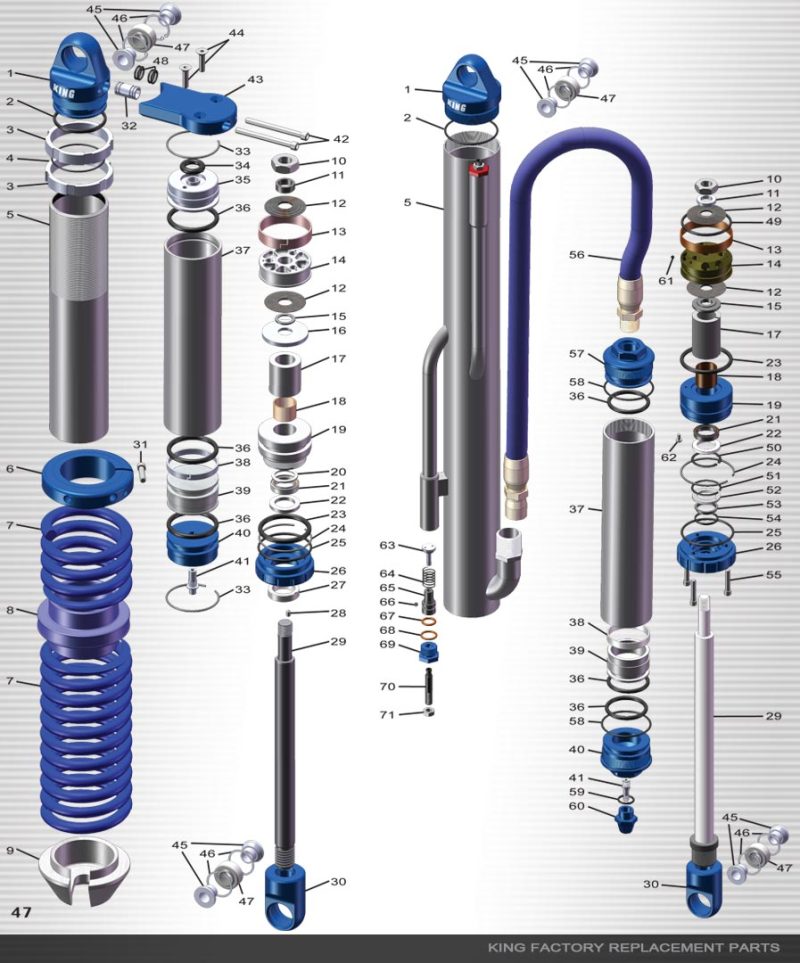 King Shocks Piston Symmetric Preload