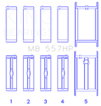 King Engine Bearings Small Block Chevy BI-Metal Main Bearing Set