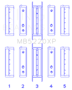 King Subaru WRX/STi EJ20 EJ22 EJ25 Flange #3 Position Performance Main Bearing Set - Size STDX