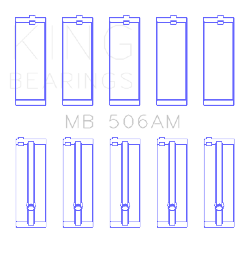King Engine Bearings Toyota 22R Crankshaft Main Bearing Set