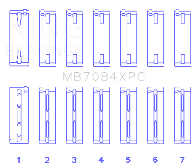 King Engine Bearings Toyota 2JZGE/2JZGTE 24V 3.0L (Size .026) pMaxKote Performance Main Bearing Set