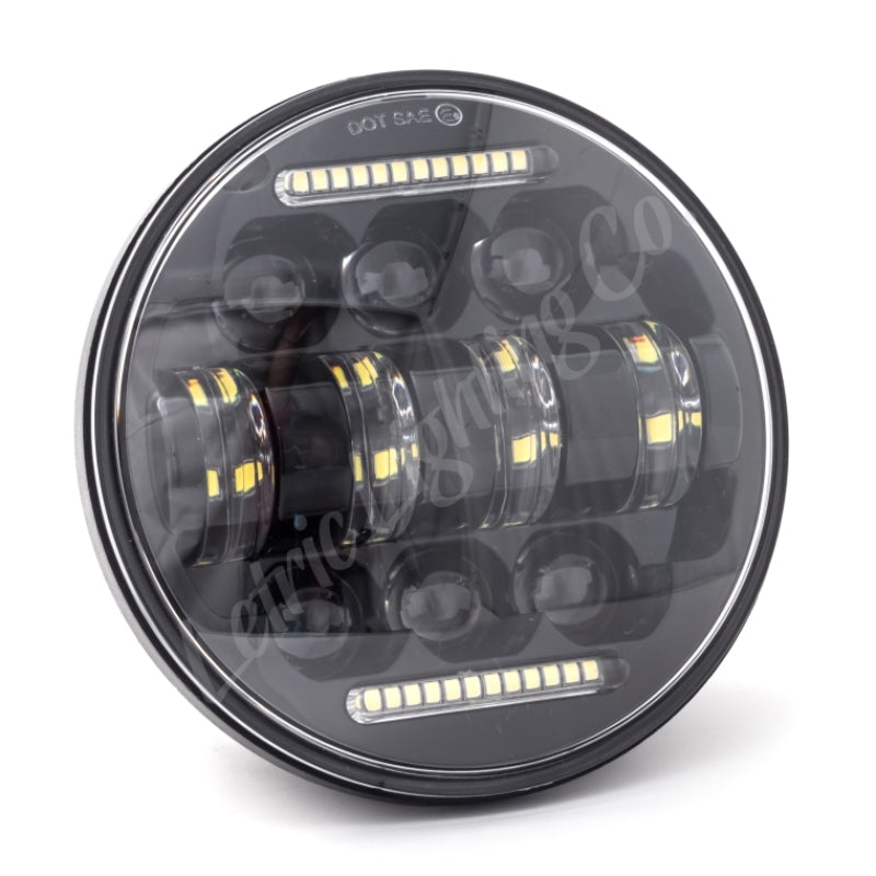 Letric Lighting 5.75in LED Black Diez 10-LED Headlight Dual Horizontal DRL