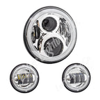Letric Lighting 7in LED Chrome Full-Halo Indian