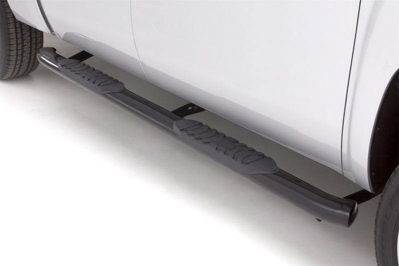 Lund 05-17 Toyota Tacoma Crew Cab 5in. Oval Curved Steel Nerf Bars - Black