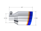 MBRP Burnt End Tip 2.5 ID 4 ID Out 6.5 length Single Wall Angle Cut 304 Stainless Steel
