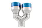 MBRP Burnt End Tip 2.5 ID Dual 4 OD Out 9.5 length Single wall 304 Stainless Steel Driver Side
