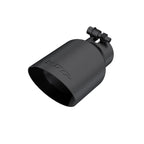 MBRP Universal 4in OD Dual Wall Angled 2.5in Inlet 8in Length Exhaust Tip - Black