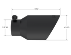 MBRP Universal 4in OD Dual Wall Angled 2.5in Inlet 8in Length Exhaust Tip - Black