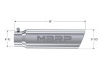 MBRP Universal 5in OD Angled Rolled End 4in Inlet 18in Length T304 Exhaust Tip