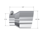 MBRP Universal Stainless Steel Dual Wall Tip 4.5in OD/3in Inlet/6.13in L