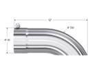 MBRP Universal Tip 4 O.D. Turn Down 4 inlet 12 length