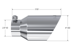 MBRP Universal Tip 4in O.D. Dual Wall Angled 2.5in inlet 8in length T304