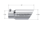 MBRP Universal Tip 4in OD 3in Inlet 10in Length Dual Wall Angled End T304