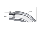 MBRP Universal Tip 5 O.D. Turn Down 4 inlet 14 length