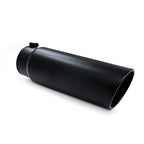 MBRP Universal Tip 6in OD Angled Rolled End 5in Inlet 18in Length Black Finish Exhaust