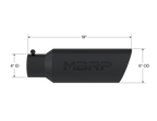 MBRP Universal Tip 6in OD Rolled End 4in Inlet 18in L Black Coated Exhaust Tip