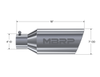 MBRP Universal Tip 7inch O.D. Rolled End 4inch inlet 18inch length - T304 (SINGLE TIP)