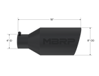 MBRP Universal Tip 8in O.D. Rolled End 4in inlet 18in length Black