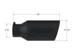 MBRP Universal Tip 8in OD Rolled End 5in Inlet 18in Length T304 - Black