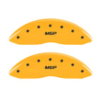 MGP 2 Caliper Covers Engraved Front MGP Yellow Finish Black Char 1998 Ford E-150 Econoline