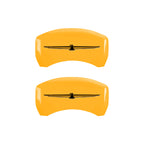MGP 4 Caliper Covers Eng Fr No Bolts/TBird Rr No Bolts/TBird Yel Finish Blk Char 05 Ford Thunderbird