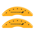 MGP 4 Caliper Covers Engraved F & R Stripes/Dodge Yellow Finish Black Char 2010 Dodge Ram 3500