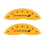 MGP 4 Caliper Covers Engraved F & R Stripes/Dodge Yellow Finish Black Char 2010 Dodge Ram 3500