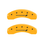 MGP 4 Caliper Covers Engraved F & R w/ Stripes/Dodge Yellow Finish Black Char 2006 Dodge Durango
