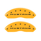 MGP 4 Caliper Covers Engraved Front 2015/Mustang Engraved Rear 2015/37 Yellow finish black ch