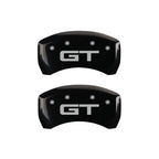 MGP 4 Caliper Covers Engraved Front 2015/Mustang Engraved Rear 2015/GT Black finish silver ch