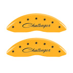 MGP 4 Caliper Covers Engraved Front Challenger Rear RT Yellow Finish Black Char 2006 Dodge Charger